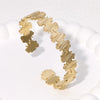 Wholesale Women's Titanium Steel Gold Plated Non Fading Fresh Leaf Style Bracelet With Electroplating Process