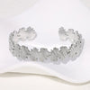 Wholesale Women's Titanium Steel Gold Plated Non Fading Fresh Leaf Style Bracelet With Electroplating Process