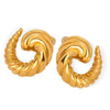 Wholesale Women's 316L Stainless Steel Goldplated Geometric Irregular Horn Earrings Exaggerated And Allmatch Jewelry With Personality Style