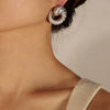 Wholesale Women's 316L Stainless Steel Goldplated Geometric Irregular Horn Earrings Exaggerated And Allmatch Jewelry With Personality Style