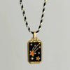 Wholesale Women's Titanium Steel Goldplated Retro Geometric Devil's Eye Necklace With Rope Chain