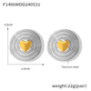 Wholesale Women's 316L Stainless Steel Goldplated Simple Multilayer Circle Love Shield Shape Geometric Earrings