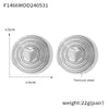 Wholesale Women's 316L Stainless Steel Goldplated Simple Multilayer Circle Love Shield Shape Geometric Earrings