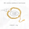 Wholesale Women's Titanium Steel Heart Shape Bracelet With Shell Inlay And Furnace Vacuum Plating