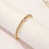 Wholesale Women's Titanium Steel Heart Shape Ins Style Electroplated Bracelet With Zircon And Non Fading Feature