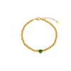 Wholesale Women's Titanium Steel Heart Shape Ins Style Electroplated Bracelet With Zircon And Non Fading Feature