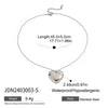 Wholesale Women's Titanium Steel Heart Shape Love Necklace With Snake Bone Chain And Electroplating Processing