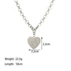 Wholesale Women's Titanium Steel Heart Shape Pendant O Word Chain Necklace With Electroplating