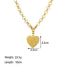 Wholesale Women's Titanium Steel Heart Shape Pendant O Word Chain Necklace With Electroplating