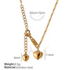 Wholesale Women's 316L Stainless Steel Heart Shaped Asymmetric Clavicle Chain Necklace With Electroplating Light Luxury Niche Style