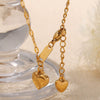 Wholesale Women's 316L Stainless Steel Heart Shaped Asymmetric Clavicle Chain Necklace With Electroplating Light Luxury Niche Style