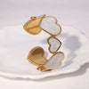 Wholesale Women's Titanium Steel Heartd Bracelet With 18K Gold Plated Electroplating High End And Non Fading