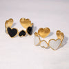 Wholesale Women's Titanium Steel Heartd Bracelet With 18K Gold Plated Electroplating High End And Non Fading