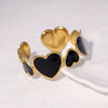 Wholesale Women's Titanium Steel Heartd Bracelet With 18K Gold Plated Electroplating High End And Non Fading