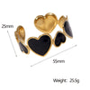 Wholesale Women's Titanium Steel Heartd Bracelet With 18K Gold Plated Electroplating High End And Non Fading