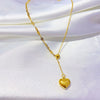 Wholesale Women's Titanium Steel Heart Shaped Love Pull Out Necklace With Niche Design And Non Fading Feature