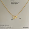 Wholesale Women's Titanium Steel Heartshaped Geometric Real Gold Plated Pendant Necklace