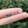Wholesale Women's Titanium Steel Inlaid Zircon Fivepointed Star Ear Nail