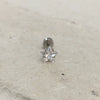 Wholesale Women's Titanium Steel Inlaid Zircon Fivepointed Star Ear Nail