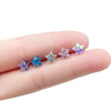 Wholesale Women's Titanium Steel Inlaid Zircon Fivepointed Star Ear Nail
