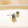 Wholesale Women's Titanium Steel Inlaid Zircon Fivepointed Star Earring
