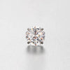 Wholesale Women's Titanium Steel Inlaid Zircon Geometric Sweet Style Handheld Flower Cut Eightsided Ear Nail