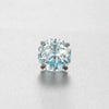 Wholesale Women's Titanium Steel Inlaid Zircon Geometric Sweet Style Handheld Flower Cut Eightsided Ear Nail