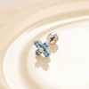 Wholesale Women's Titanium Steel Inlaid Zircon Square Cross Cochlear Ear Bone Nail Princess Style