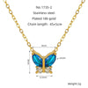Wholesale Women's Titanium Steel Insect Butterfly Shape Electroplating Fashion Necklace