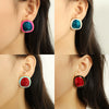 Wholesale Women's 316L Stainless Steel Irregular Geometric Electroplated Earrings Light Luxury Allmatch Jewelry Niche Design