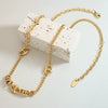 Wholesale Women's Titanium Steel Jewelry With Geometric Pattern And Splicing Chain Electroplated