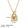 Wholesale Women's Titanium Steel 18K Gold Dripping Oil Heart Pendant Necklace