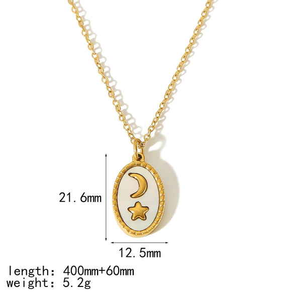 Wholesale Women's Titanium Steel 18K Gold Dripping Oil Heart Pendant Necklace