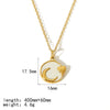 Wholesale Women's Titanium Steel 18K Gold Dripping Oil Heart Pendant Necklace