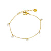 Wholesale Women's 316L Stainless Steel 18K Gold Geometric Zircon Bracelet Light Luxury Small Fresh Style