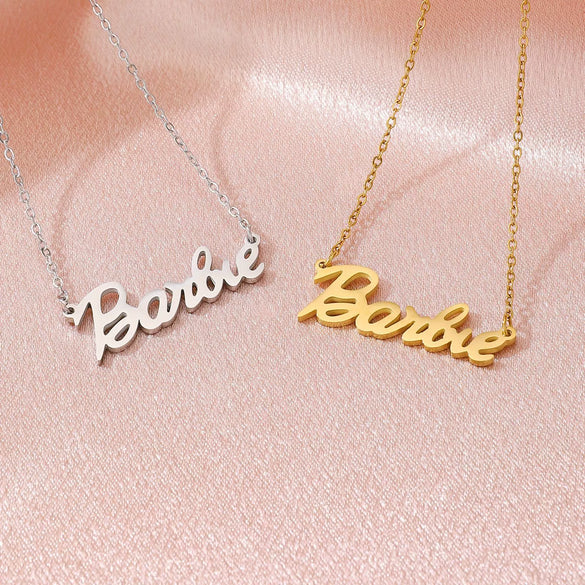 Wholesale Women's Titanium Steel Letter Hip Hop Necklace With Electroplating