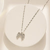 Wholesale Women's Titanium Steel Light Luxury Geometric Bow Jewelry Pendant Necklace