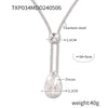 Wholesale Women's Titanium Steel Light Luxury Geometric Bracelet Necklace Suit With Electroplating