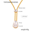 Wholesale Women's Titanium Steel Light Luxury Geometric Bracelet Necklace Suit With Electroplating