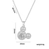 Wholesale Women's Titanium Steel Light Luxury Geometry Hollow Necklace With Gold Inlaid And Mickey Design