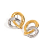 Wholesale Women's Titanium Steel Love Earrings With Geometric Pattern And Electroplating Treatment