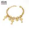 Wholesale Women's 316L Stainless Steel Love Heart Bracelet With Vacuum Plating