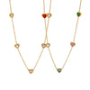 Wholesale Women's Titanium Steel Love Heartshaped Necklace Set With Color Diamond Simple Light Luxury 18K Gold Colorfree Ochain Electroplated With 18K Vacuum Plating In Furnace