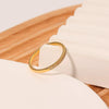 Wholesale Women's Titanium Steel Micro Diamond Ring With 18K Gold Plated Electroplating In Geometric Style