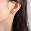 Wholesale Women's 316L Stainless Steel Microinlaid Zircon Fivepointed Star Love Earrings With Electroplating