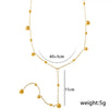 Wholesale Women's Titanium Steel Multidrop Tassel Minimalist Necklace With Electroplating And O Word Chain