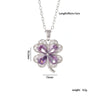 Wholesale Women's Titanium Steel Necklace With Copper Four Leaf Clover Inlaid Zircon Light Luxury Style Electroplated