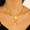 Wholesale Women's Titanium Steel Necklace With Cross Love Butterfly Heart Animal Zodiac Patterns Electroplated