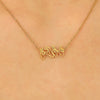 Wholesale Women's Titanium Steel Necklace With Cross Love Butterfly Heart Animal Zodiac Patterns Electroplated