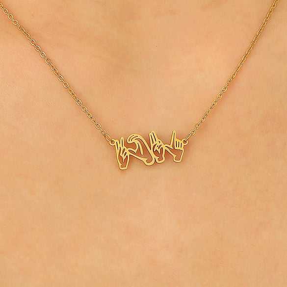 Wholesale Women's Titanium Steel Necklace With Cross Love Butterfly Heart Animal Zodiac Patterns Electroplated
